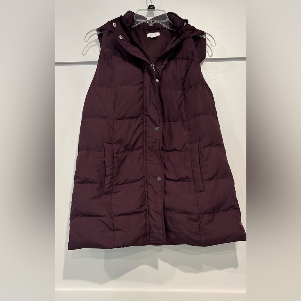 Women's J. Jill XS Burgundy Puffer Vest